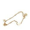 Louis Vuitton Gold Plated Faux Pearl LV Floragram Bracelet Secondhand