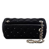 Chanel CC Quilted Velvet Crystal Wristlet Clutch Secondhand