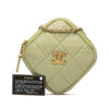 Chanel CC Quilted Lambskin Diamond Clutch with Chain Secondhand