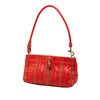 Bottega Veneta Leather Intrecciato Stripe Shoulder Bag Secondhand