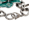 Chanel CC Brass Ruthenium and Enamel Camellia Chain Bracelet Secondhand