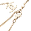 Chanel CC Gold Plated Faux Pearl and Rhinestone Deer Pendant Necklace Secondhand