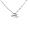Chanel CC Brass Strass Crystal Heart Pendant Necklace Secondhand