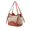 Burberry Small Haymarket Check Coated Canvas Brogue Tassel Tote Secondhand