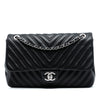 Chanel Jumbo Classic Chevron Lambskin Double Stitch Single Flap Secondhand