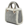 Dior Mini Shearling Trimmed Suede Cannage Lady Dior Secondhand