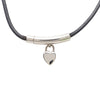 Hermès Palladium Plated Vive L Idee Heart Padlock Choker Necklace Secondhand