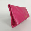 Yves Saint Laurent maxi clutch bag in fuchsia leather