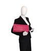 Yves Saint Laurent maxi clutch bag in fuchsia leather