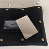 Yves Saint Laurent logo envelope model clutch bag in black leather