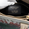 Burberry Medium Leather and House Check Canvas Pallas Head Banner Satchel Secondhand