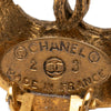 Chanel CC Gold Plated Round Clip On Earrings Secondhand
