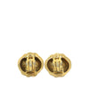 Chanel CC Gold Plated Swirl Button Clip On Earrings Secondhand