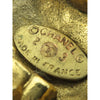 Chanel CC Gold Plated Swirl Button Clip On Earrings Secondhand
