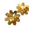 Chanel CC Gold Plated Floral Clip On Earrings Secondhand