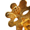 Chanel CC Gold Plated Floral Clip On Earrings Secondhand
