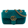 Gucci Small GG Marmont Matelasse Velvet Shoulder Bag Secondhand