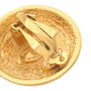 Chanel CC Gold Plated Round Clip On Earrings Secondhand
