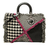 Dior Limited Edition Large Tweed Houndstooth Patchwork Diorissimo Satchel Secondhand