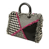Dior Limited Edition Large Tweed Houndstooth Patchwork Diorissimo Satchel Secondhand