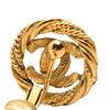 Chanel CC Gold Plated Twisted Round Clip On Earrings Secondhand