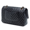 Chanel Medium Classic Chevron Crumpled Calfskin Double Flap Secondhand