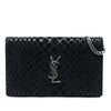 Saint Laurent Python Embossed Suede Monogram Kate Wallet on Chain Secondhand