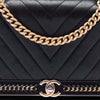 Chanel Chevron Sheepskin Stitched Chain Top Handle Flap Secondhand
