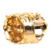 Gucci Gold Plated Crystal Lion Head Ring Secondhand