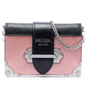 Prada Saffiano Trimmed Metallic City Calf Cahier Crossbody Secondhand