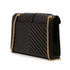 Saint Laurent Large Chevron Grain de Poudre Monogram Envelope Bag Secondhand