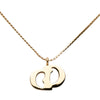 Dior Gold Plated CD Logo Pendant Necklace Secondhand