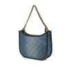 Chanel CC Quilted Denim Hobo Bag Secondhand