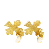Chanel CC Gold Plated Cross Clip On Earrings Secondhand