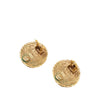 Chanel CC Gold Plated Woven Round Clip On Earrings Secondhand