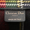 Dior Large Embroidered Canvas Tartan Check Book Tote Secondhand