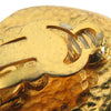 Chanel CC Gold Plated Square Clip On Earrings Secondhand