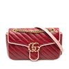 Gucci Medium GG Marmont Matelasse Diagonal Leather Torchon Shoulder Bag Secondhand