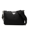 Prada Saffiano Trimmed Re Nylon Zip Top Crossbody Secondhand