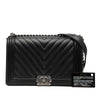 Chanel Medium Chevron Lambskin Boy Flap Secondhand