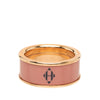 Hermès Medium Gold Plated Enamel H Diamant Uni Ring Secondhand