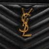 Saint Laurent Large Grain De Poudre Matelasse Cassandre Zip Pouch Secondhand