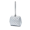 Chanel Metallic Lambskin Quilted Evening Wristlet Clutch Secondhand