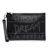 Versace Crystal Embellished Leather Clutch Secondhand