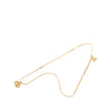 Dior Gold Plated Strass CD Logo Pendant Necklace Secondhand
