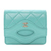 Chanel CC Quilted Calfskin Flap Card Holder Secondhand