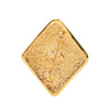 Chanel CC Gold Plated Rhombus Brooch Secondhand