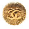 Chanel Gold Plated CC Round Brooch Secondhand