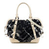 Burberry Floral Beat Check Nylon and Patent Foley Satchel Secondhand