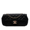Chanel Quilted Satin Precious Jewel East West Flap Secondhand